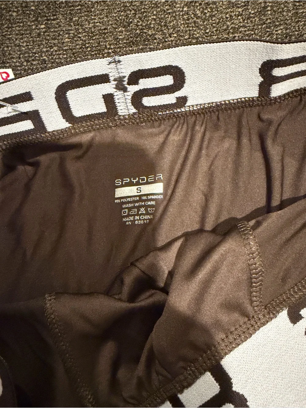 Spyder Brown Boxer Briefs with Branded Waistband